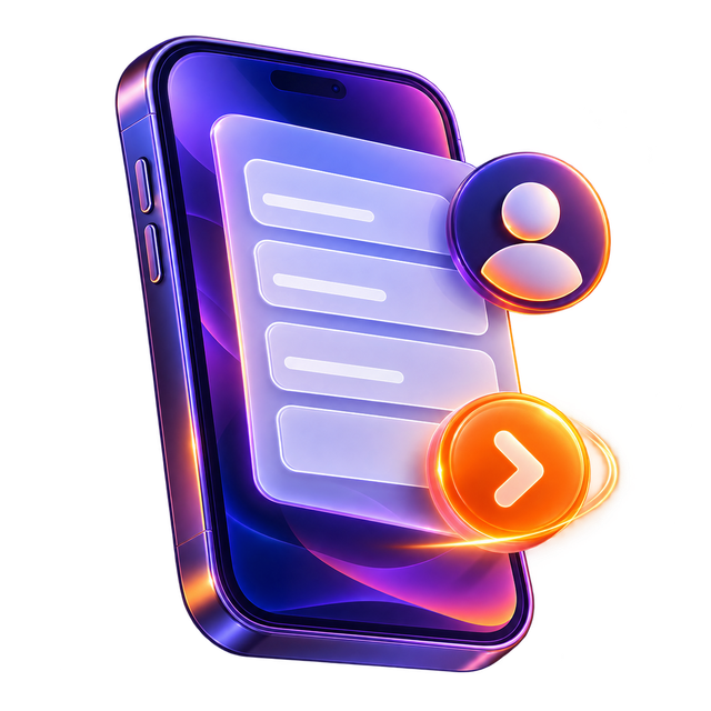 Phone showing an affiliate application form
